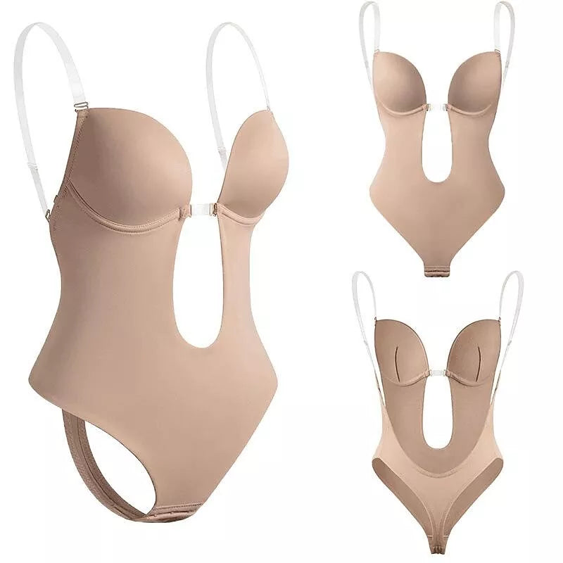 Seamless U-Plunge Thong Bodysuit
